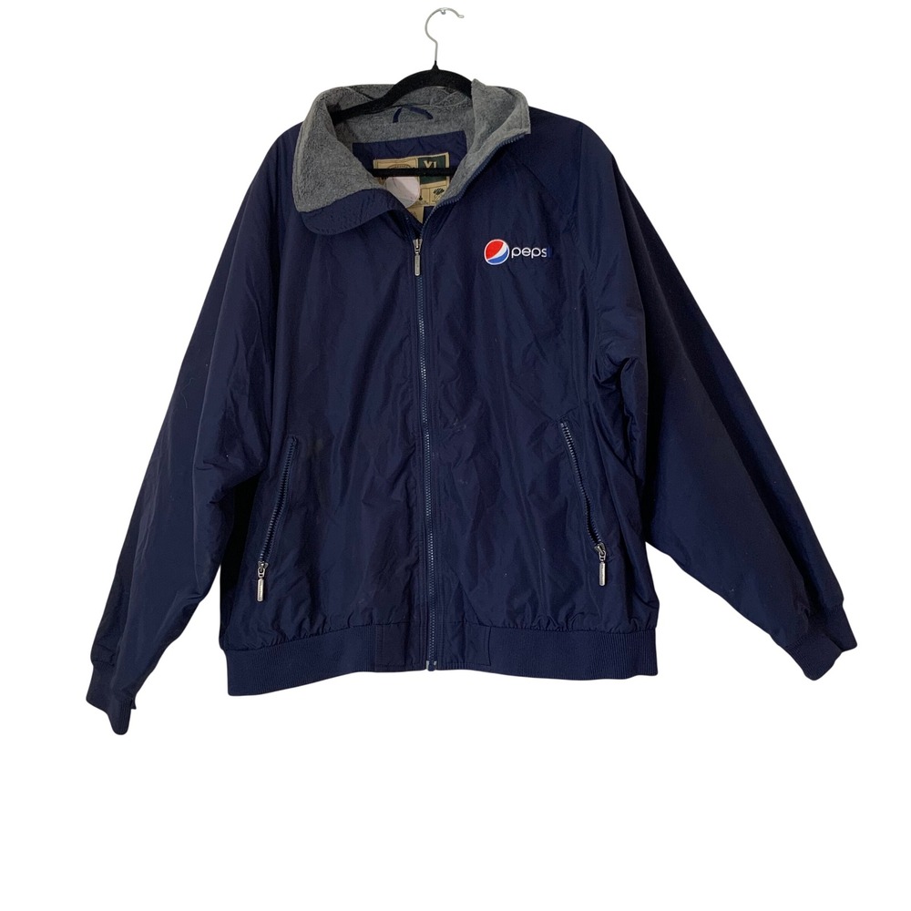 WearGuard Pepsi Jacket Mens XL Navy Blue Fleece Lined Workwear Vintage Gorpcore